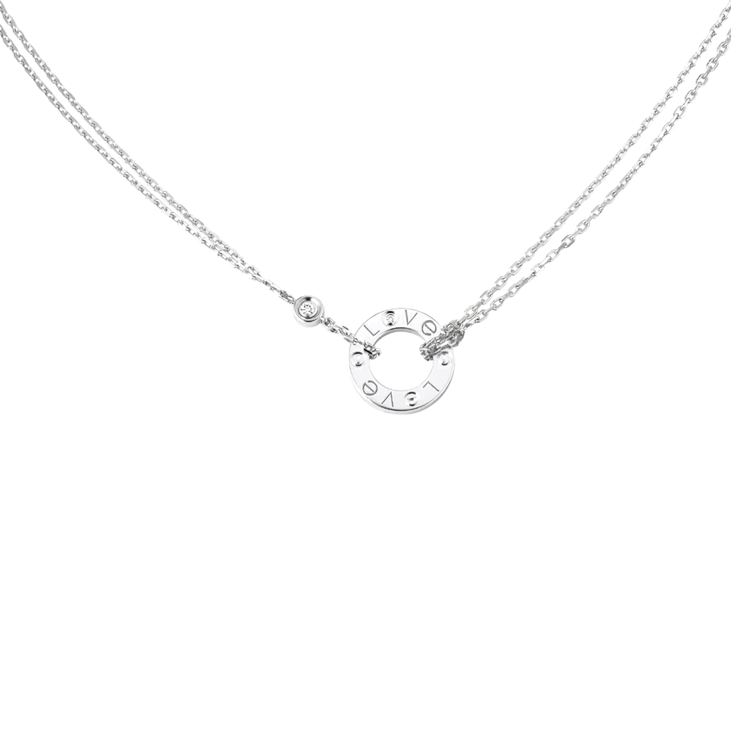CARTIER LOVE NECKLACE, 2 DIAMONDS B7219400